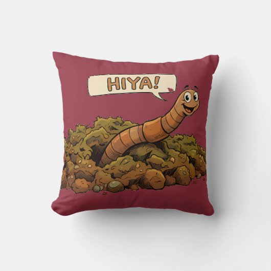 Coussin "Salut!" D'en bas (Recto)
