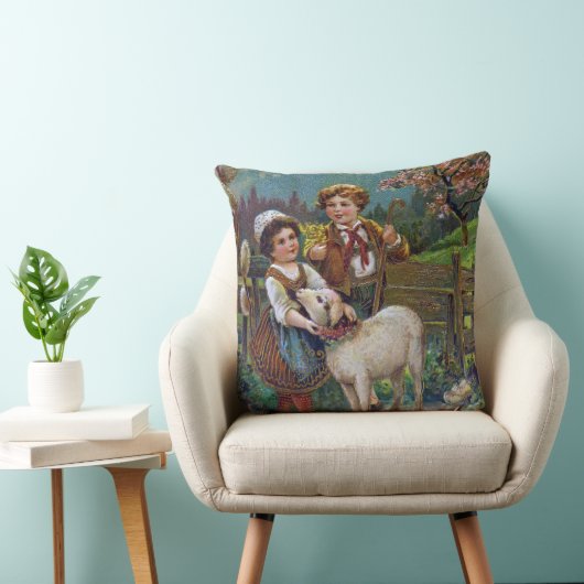 Coussin Salutations de Pâques 1908 (Chaise)