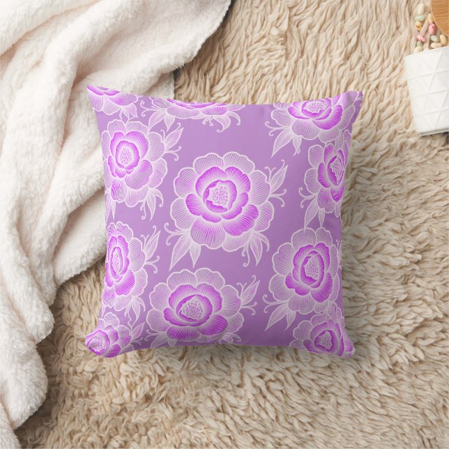 Coussin Sami 💜 Purple Baroque Floral (Couverture)