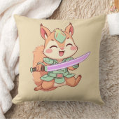 Coussin Samouraï écureuil kawaii. (Couverture)