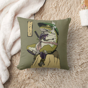 Coussin Samouraï Grenouille : Gardien du Lotus