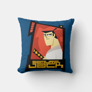 Coussin Samurai Jack Souriant Futuristic Frame Graphic