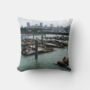 Coussin San Francisco et Pier 39 Sea Lions City Skyline