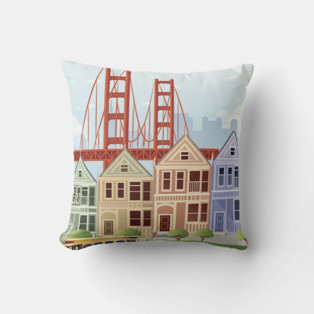 Coussin San Francisco | les dames peintes (Recto)