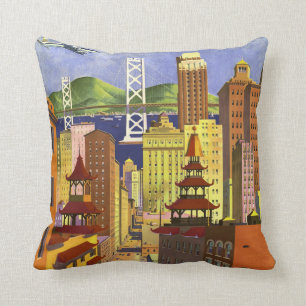 Coussin San Francisco vintage