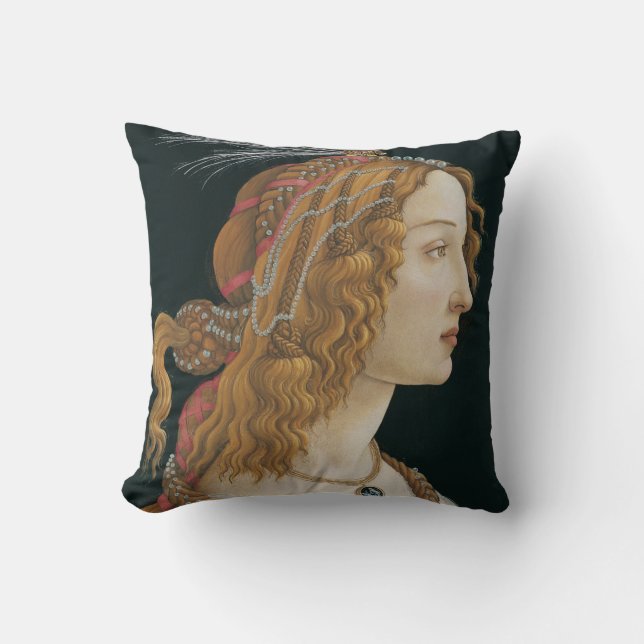 Coussin Sandro Botticelli - Portrait idéalisé d'une dame (Recto)