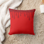 Coussin Sang qui dégouline rouge Halloween (Couverture)