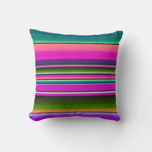 Coussin Sangle arc-en-ciel coloré de la couverture mexicai
