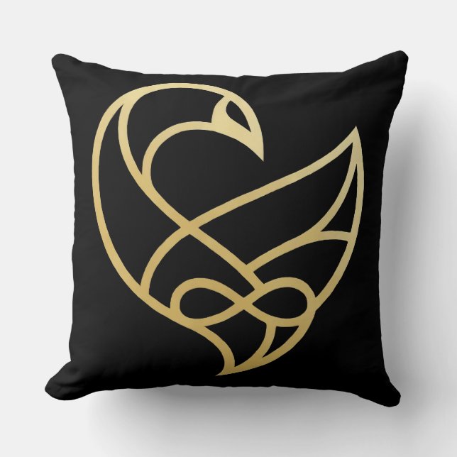 Coussin Sankofa Ascension Oiseau Sankofa Jeté Pillow (Recto)