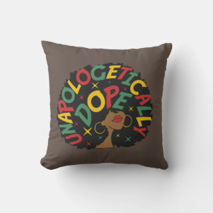 Coussin Sans excuses Dope Black Girl Afro