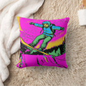 Coussin Sans peur - Snowboardeur (Couverture)