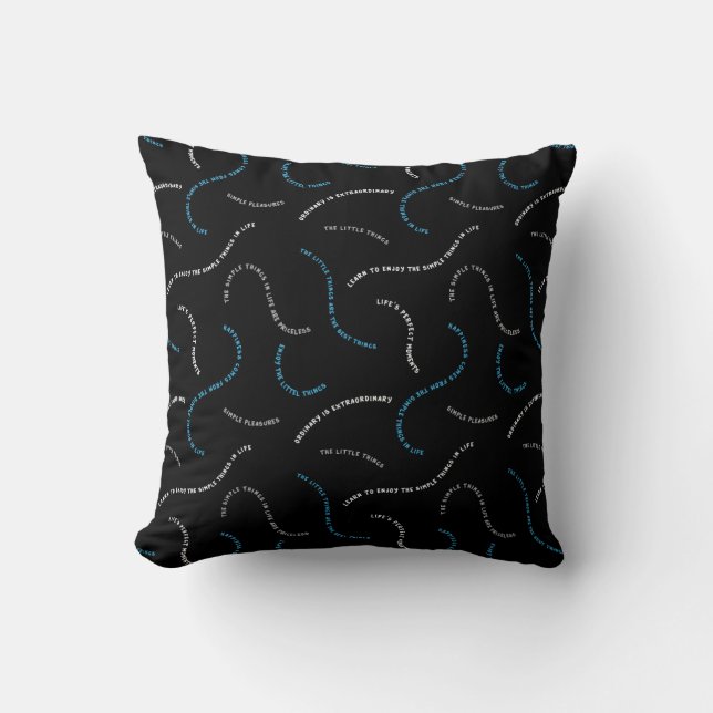 Coussin Sans prix | motif de texte Wavy Abstrait (Recto)