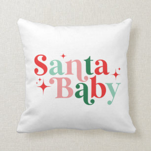 Coussin Santa Baby Noël Police Moderne Colorée