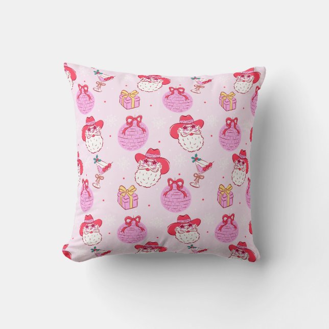 Coussin Santa Cowboy Disco Coquette (Recto)
