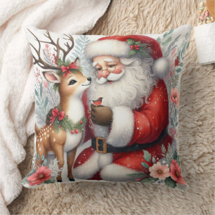 Coussin Santa et les rennes 2