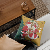 Coussin Santa & Mrs. Claus dansent ensemble impression de 