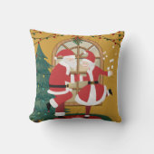 Coussin Santa & Mrs. Claus dansent ensemble impression de  (Recto)