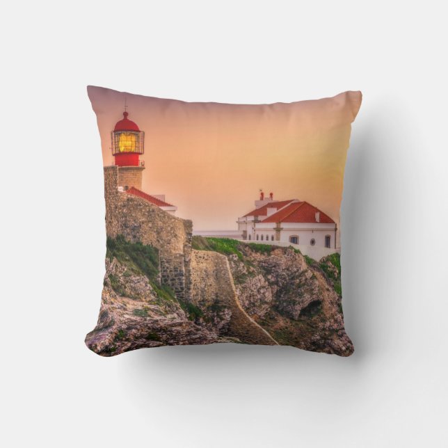 Coussin Sao Vicente de Cabo au coucher du soleil | (Recto)