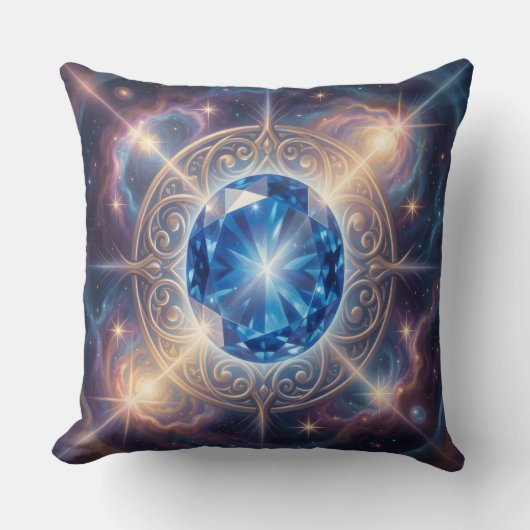 Coussin Saphir – la pierre de la vérité et de la sagesse (Recto)