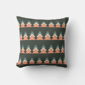 Coussin Sapin de Noël Moderne Tendance enneigé (Recto)