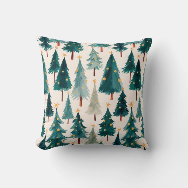 Coussin Sapins de Noël (Recto)