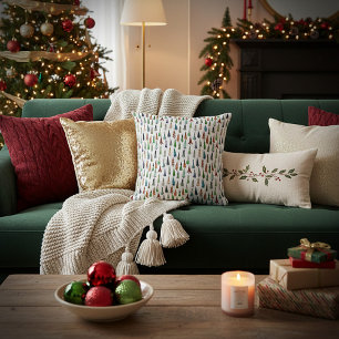 Coussin sapins de Noël