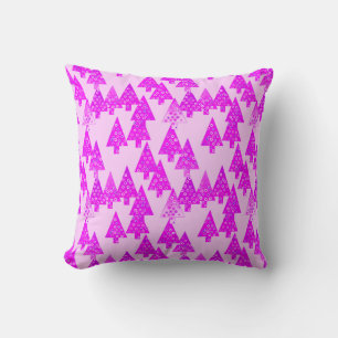 Coussin Sapins de Noël à fleurs modernes - orchidée
