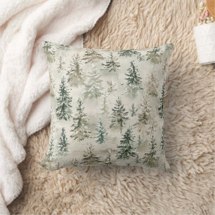 Coussin Sapins de Noël à la Crème Verte