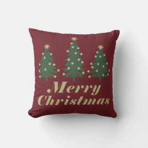 Coussin Sapins de Noël décorés simples