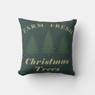 Coussin Sapins de Noël frais de la ferme