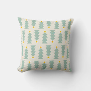 Coussin Sapins de Noël pastel