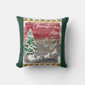 Coussin Sapins de Noël vintage (Recto)