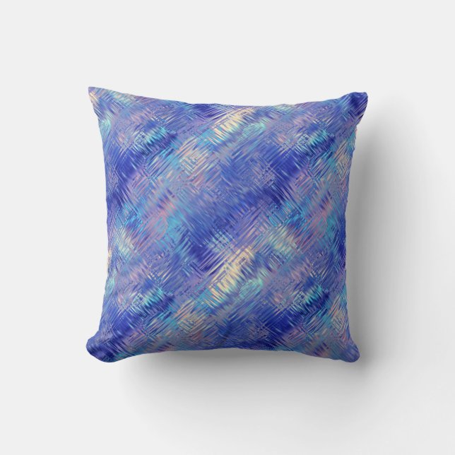 Coussin Sapphire Blue Scribbled Texture (Recto)