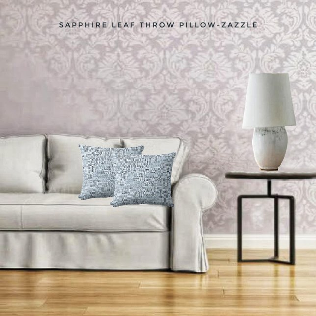 Coussin Sapphire Leaf (Créateur téléchargé)