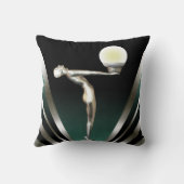 Coussin Sarcelle d'hiver fascinante de Nouveau | d'art (Verso)