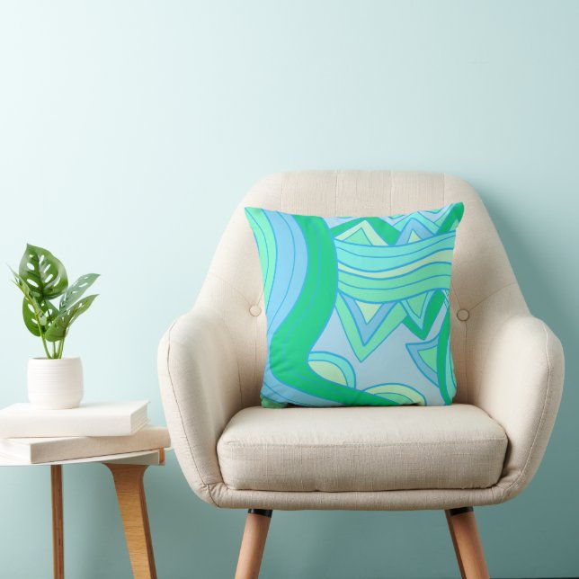 Coussin Sarcelle Groovy (Chaise)