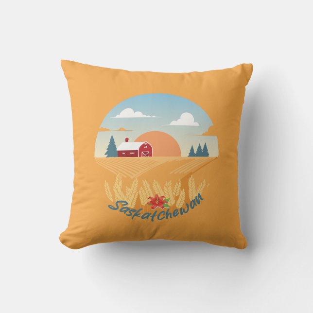 Coussin Saskatchewan vintage (Recto)