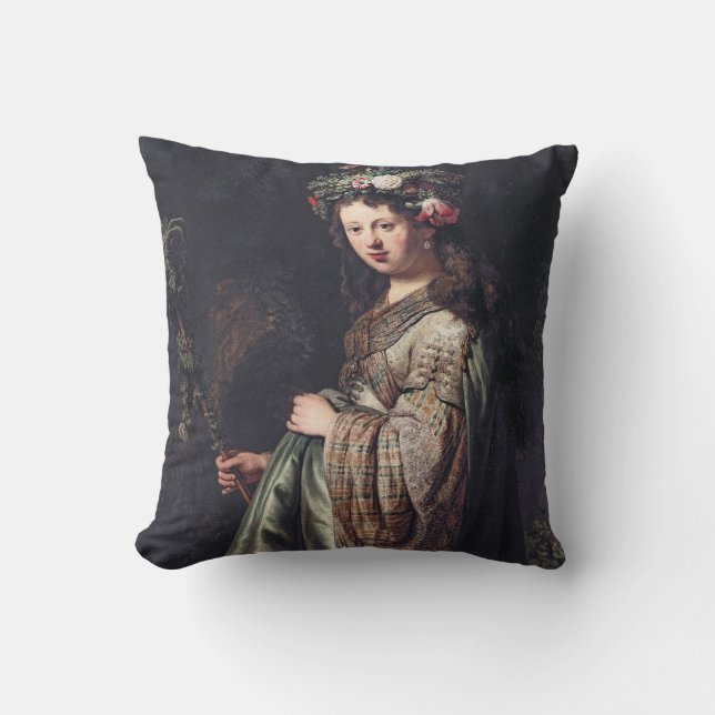 Coussin Saskia van Uylenburgh, Flora, Rembrandt, 1634 (Recto)