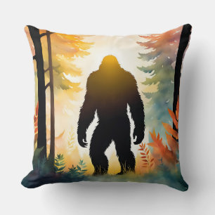 Coussin Sasquatch d'automne Paysage coloré