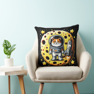 Coussin Sassy Space Cat - Un astronaute sur une quête de l
