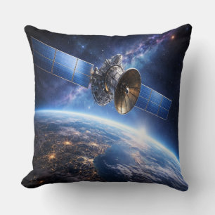 Coussin Satellite Au-Dessus de la Planète