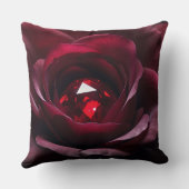 Coussin Satinheart Rouge – Ruby Rose Pillow (Verso)