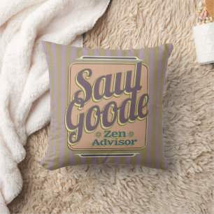 Coussin Saul Goode Zen Advisor Taupe Stripes BG
