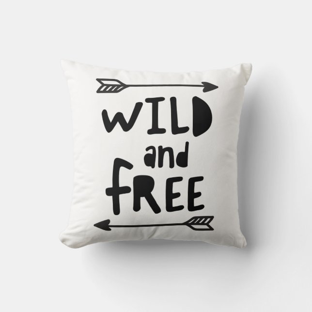 Coussin Sauvage et reposez librement (Recto)