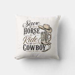 Coussin sauver un cheval monter un cowboy