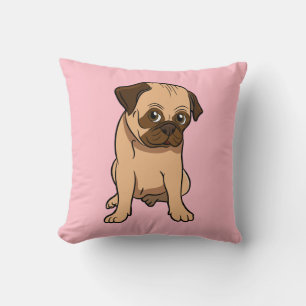 Coussin Sauvetage de chiots mignons Maman Chien Amour Rose