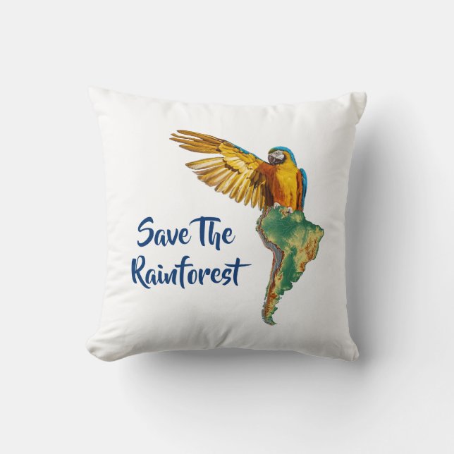 Coussin Sauvez La Rainforest (Recto)