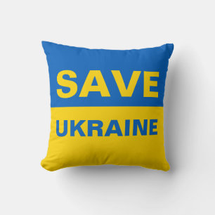 Coussin Sauvez le drapeau ukrainien
