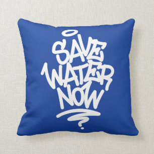 Coussin Sauvez l'eau maintenant