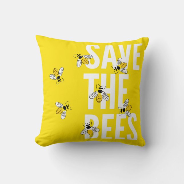 Coussin Sauvez les abeilles (Recto)